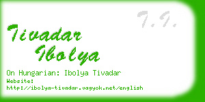 tivadar ibolya business card